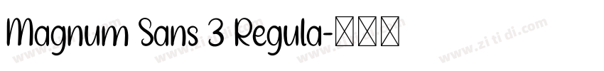Magnum Sans 3 Regula字体转换